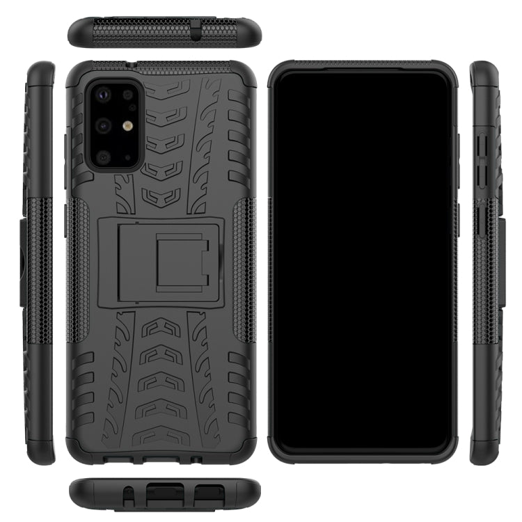 For Galaxy S20+ Tire Texture Shockproof TPU+PC Protective Case with Holder