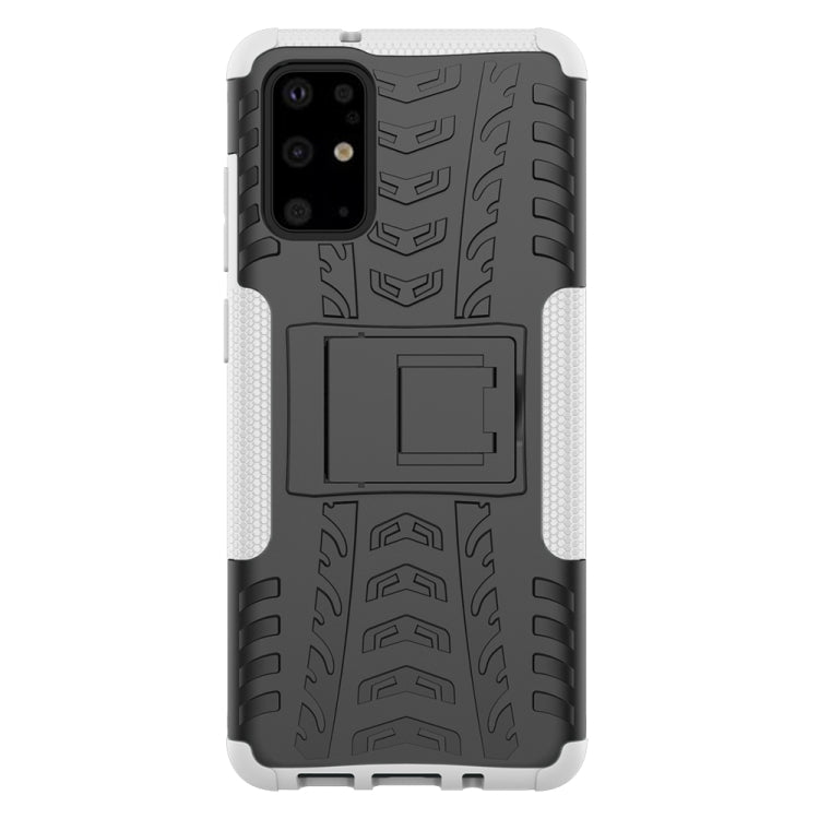 For Galaxy S20+ Tire Texture Shockproof TPU+PC Protective Case with Holder
