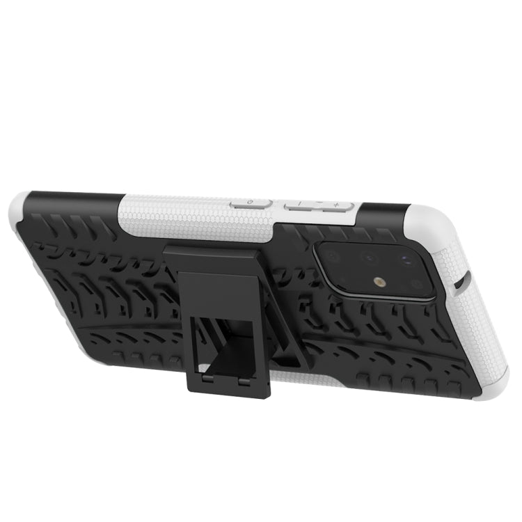 For Galaxy S20+ Tire Texture Shockproof TPU+PC Protective Case with Holder