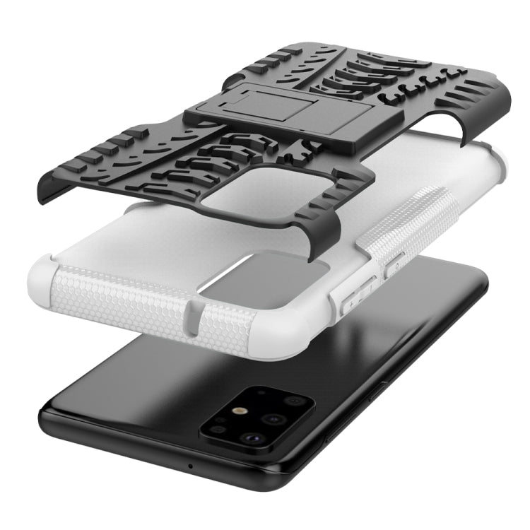 For Galaxy S20+ Tire Texture Shockproof TPU+PC Protective Case with Holder