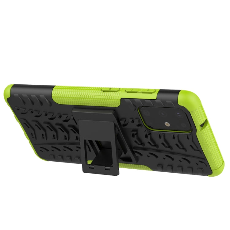 For Galaxy S20+ Tire Texture Shockproof TPU+PC Protective Case with Holder