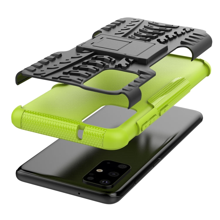 For Galaxy S20+ Tire Texture Shockproof TPU+PC Protective Case with Holder