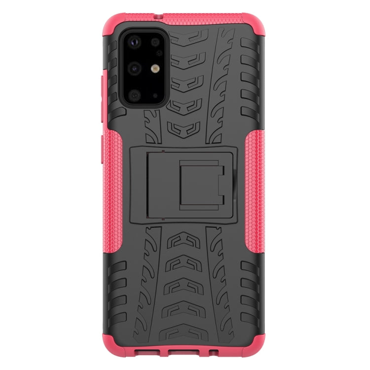 For Galaxy S20+ Tire Texture Shockproof TPU+PC Protective Case with Holder