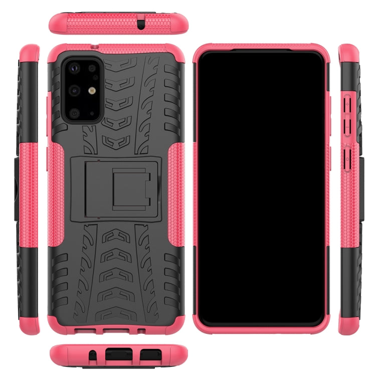 For Galaxy S20+ Tire Texture Shockproof TPU+PC Protective Case with Holder