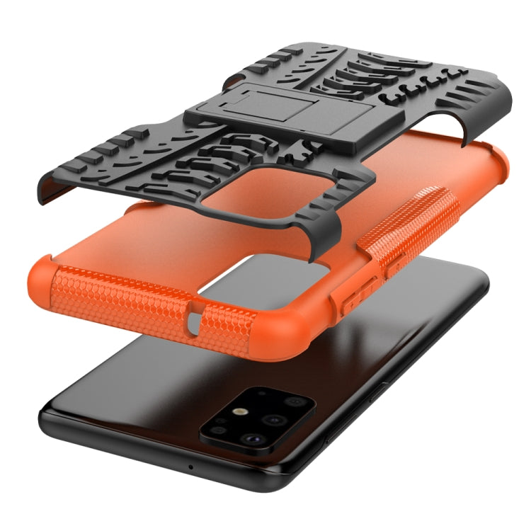 For Galaxy S20+ Tire Texture Shockproof TPU+PC Protective Case with Holder