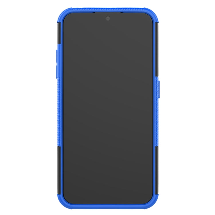 For Galaxy A01 Tire Texture Shockproof TPU+PC Protective Case with Holder