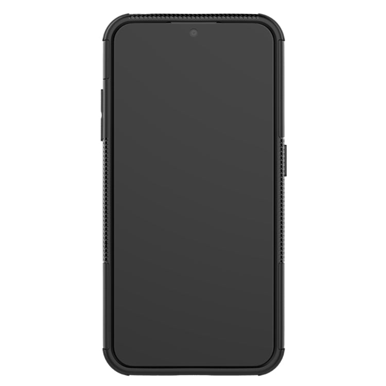 For Galaxy A01 Tire Texture Shockproof TPU+PC Protective Case with Holder