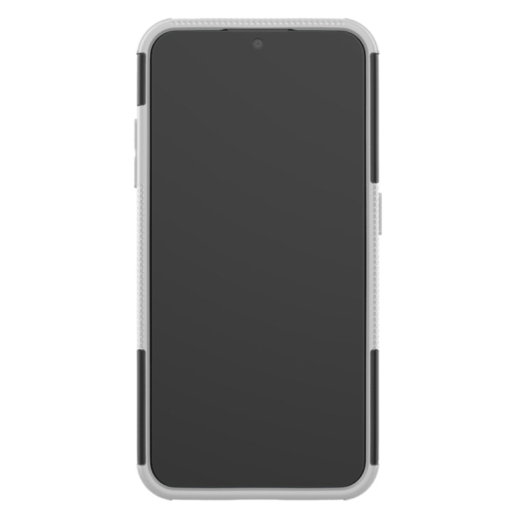 For Galaxy A01 Tire Texture Shockproof TPU+PC Protective Case with Holder