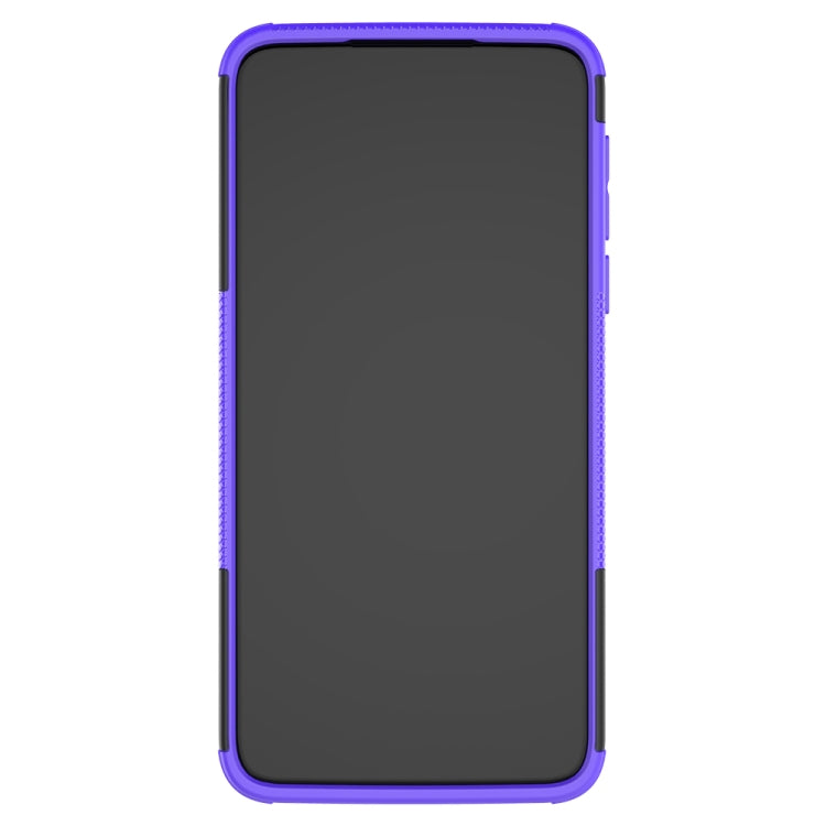 For Motorola One Macro Tire Texture Shockproof TPU+PC Protective Case with Holder