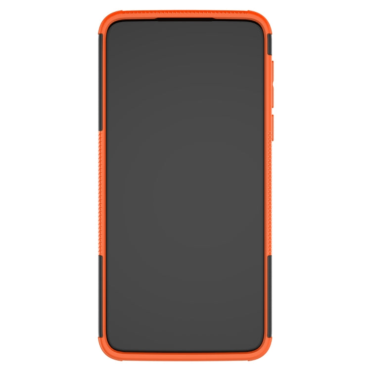 For Motorola One Macro Tire Texture Shockproof TPU+PC Protective Case with Holder