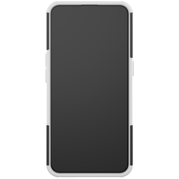 For OPPO Realme XT Tire Texture Shockproof TPU+PC Protective Case with Holder