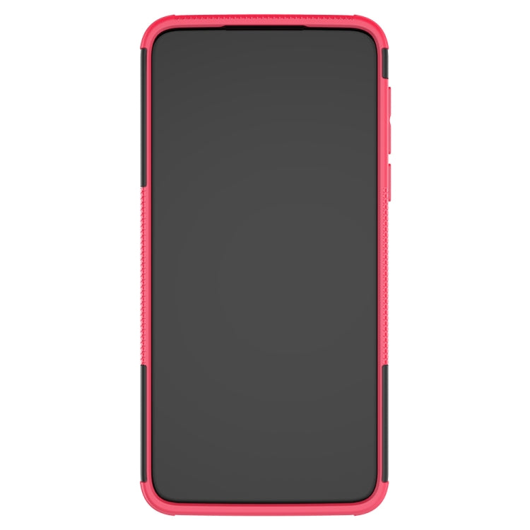 For Motorola G8 Play Tire Texture Shockproof TPU+PC Protective Case with Holder