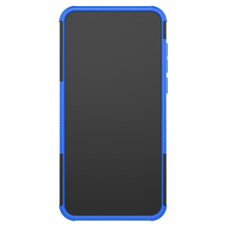 For Motorola E6 Play Tire Texture Shockproof TPU+PC Protective Case with Holder