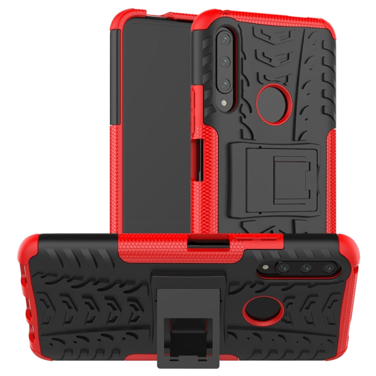 For Huawei Honor 9X Pro Tire Texture Shockproof TPU+PC Protective Case with Holder