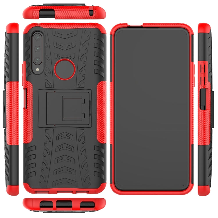 For Huawei Honor 9X Pro Tire Texture Shockproof TPU+PC Protective Case with Holder