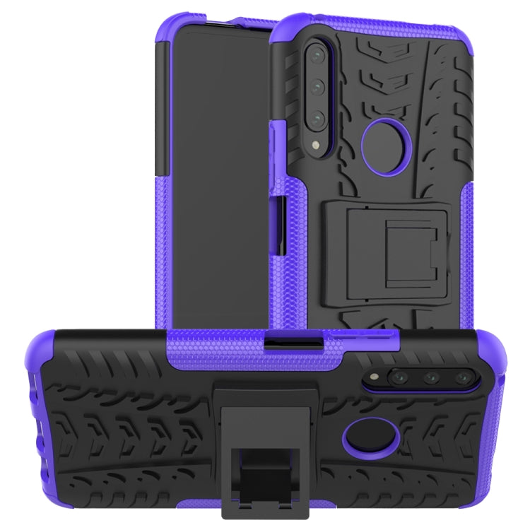 For Huawei Honor 9X Pro Tire Texture Shockproof TPU+PC Protective Case with Holder