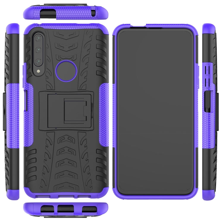 For Huawei Honor 9X Pro Tire Texture Shockproof TPU+PC Protective Case with Holder