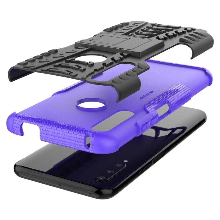 For Huawei Honor 9X Pro Tire Texture Shockproof TPU+PC Protective Case with Holder
