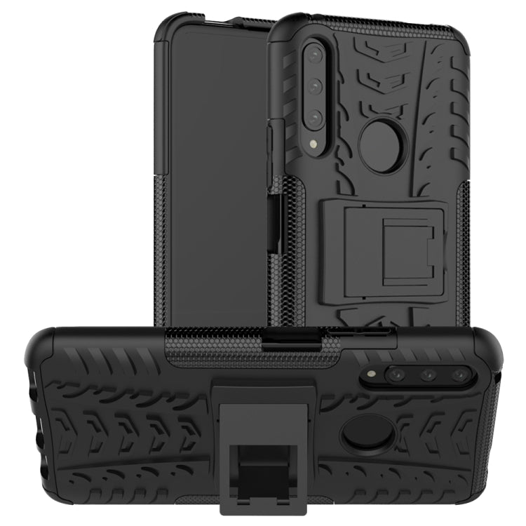 For Huawei Honor 9X Pro Tire Texture Shockproof TPU+PC Protective Case with Holder