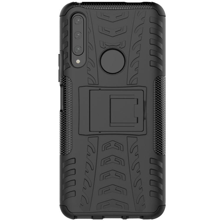 For Huawei Honor 9X Pro Tire Texture Shockproof TPU+PC Protective Case with Holder