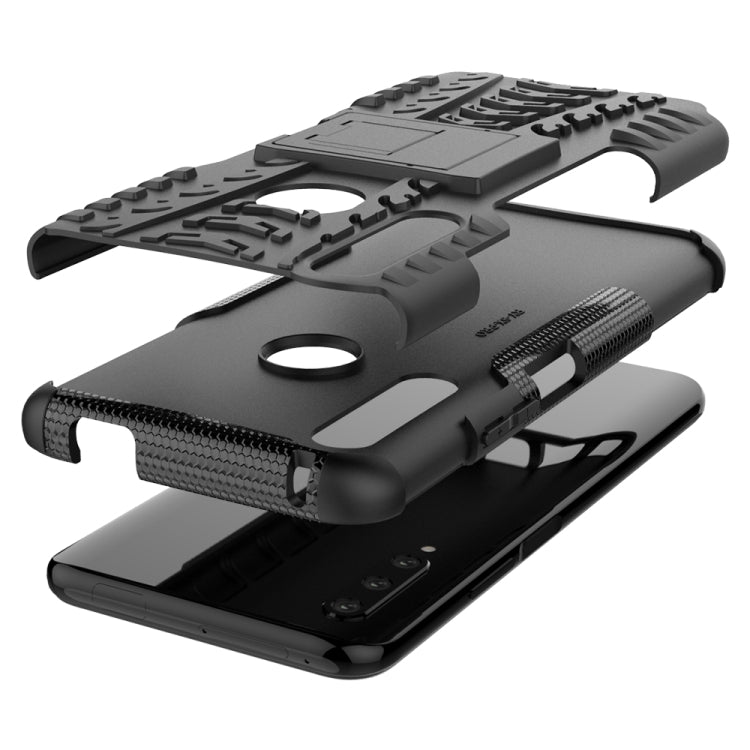 For Huawei Honor 9X Pro Tire Texture Shockproof TPU+PC Protective Case with Holder