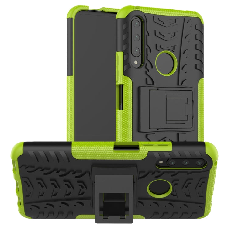For Huawei Honor 9X Pro Tire Texture Shockproof TPU+PC Protective Case with Holder