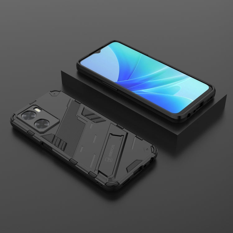 For OPPO A57 4G Global Punk Armor 2 in 1 PC + TPU Shockproof Phone Case with Invisible Holder