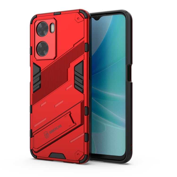 For OPPO A57 4G Global Punk Armor 2 in 1 PC + TPU Shockproof Phone Case with Invisible Holder
