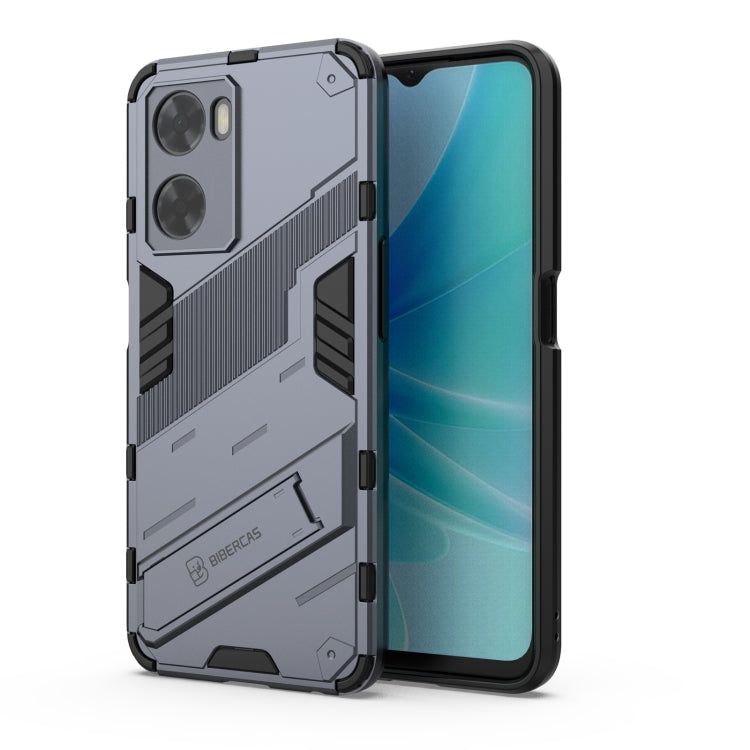 For OPPO A57 4G Global Punk Armor 2 in 1 PC + TPU Shockproof Phone Case with Invisible Holder