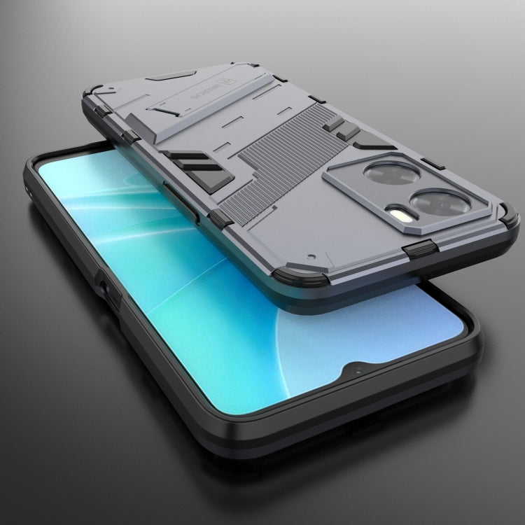 For OPPO A57 4G Global Punk Armor 2 in 1 PC + TPU Shockproof Phone Case with Invisible Holder