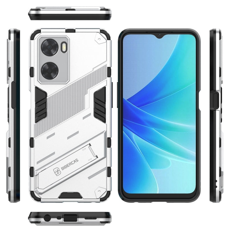 For OPPO A57 4G Global Punk Armor 2 in 1 PC + TPU Shockproof Phone Case with Invisible Holder