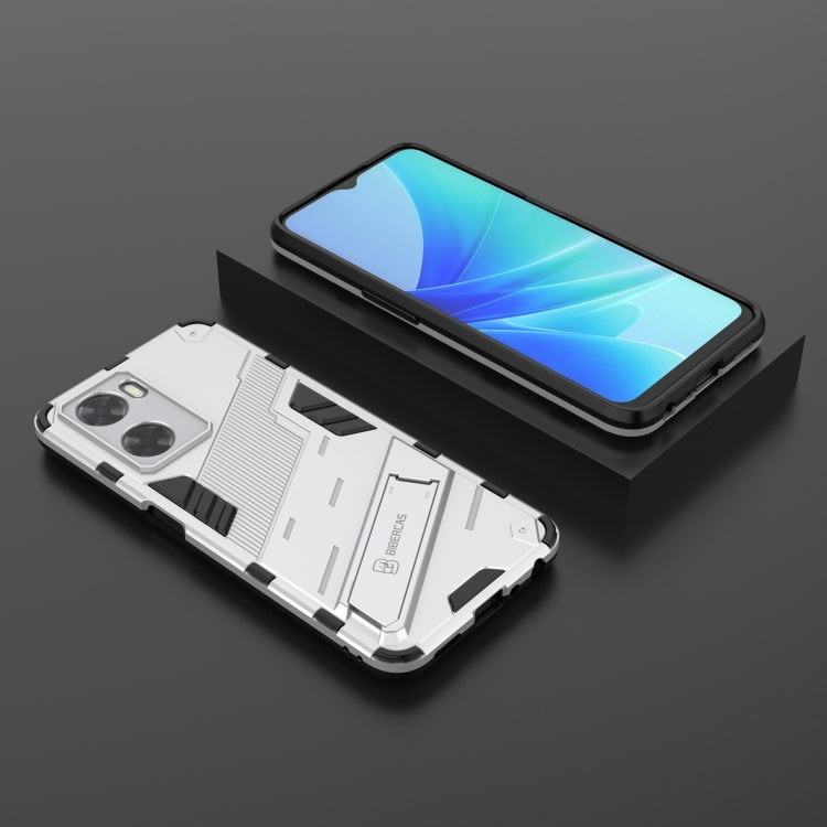 For OPPO A57 4G Global Punk Armor 2 in 1 PC + TPU Shockproof Phone Case with Invisible Holder