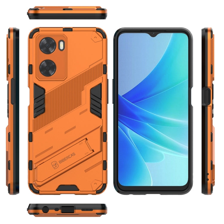 For OPPO A57 4G Global Punk Armor 2 in 1 PC + TPU Shockproof Phone Case with Invisible Holder