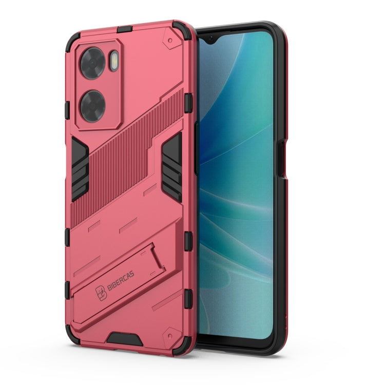 For OPPO A57 4G Global Punk Armor 2 in 1 PC + TPU Shockproof Phone Case with Invisible Holder