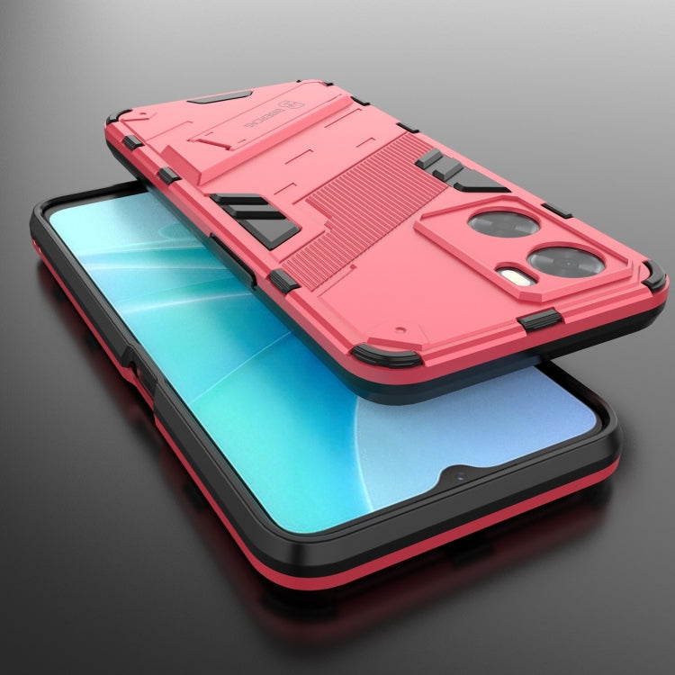 For OPPO A57 4G Global Punk Armor 2 in 1 PC + TPU Shockproof Phone Case with Invisible Holder