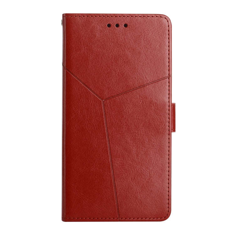 For OPPO Realme C30 HT01 Y-shaped Pattern Flip Leather Phone Case