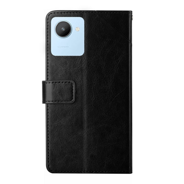 For OPPO Realme C30 HT01 Y-shaped Pattern Flip Leather Phone Case