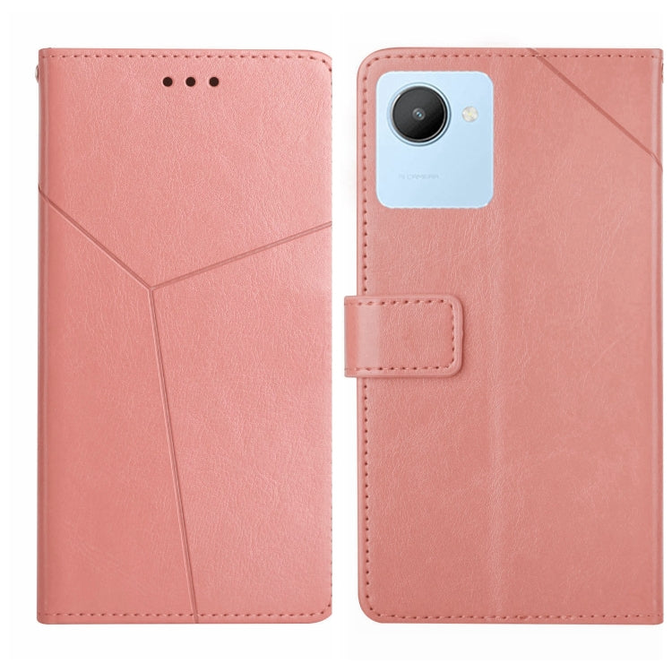 For OPPO Realme C30 HT01 Y-shaped Pattern Flip Leather Phone Case