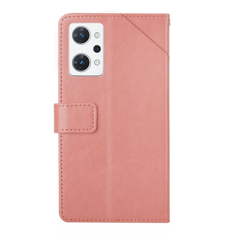 For OPPO Reno7 A HT01 Y-shaped Pattern Flip Leather Phone Case