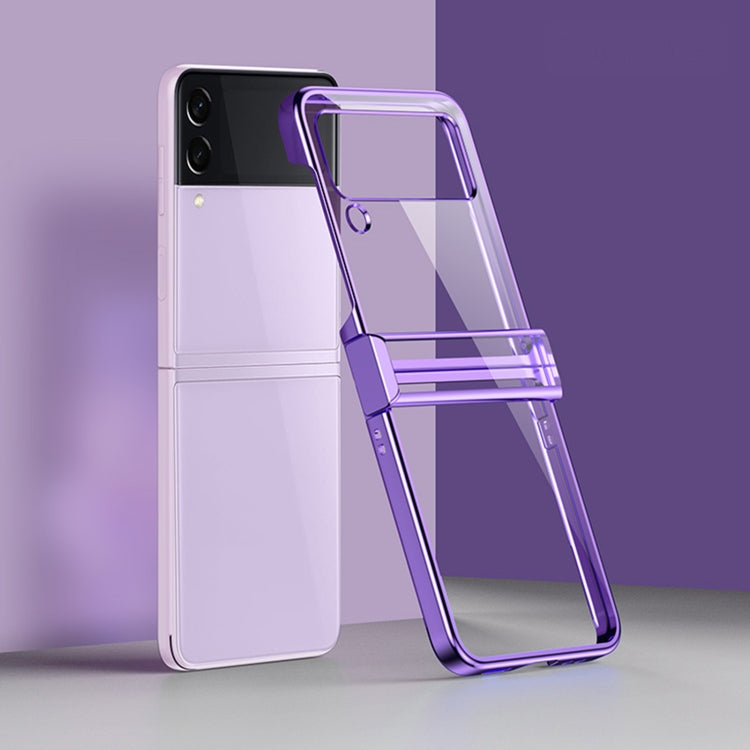 For Samsung Galaxy Z Filp4 Electroplating PC Full Coverage Shockproof Phone Case