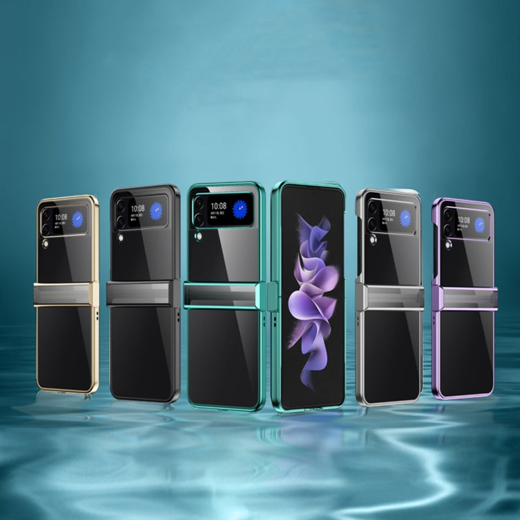 For Samsung Galaxy Z Filp4 Electroplating PC Full Coverage Shockproof Phone Case