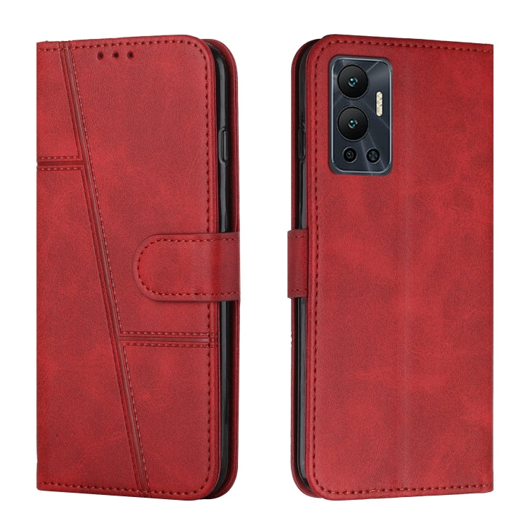 For Infinix Hot 12 Stitching Calf Texture Buckle Leather Phone Case