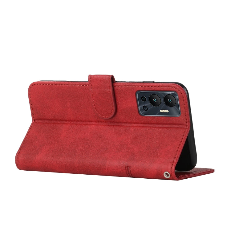 For Infinix Hot 12 Stitching Calf Texture Buckle Leather Phone Case