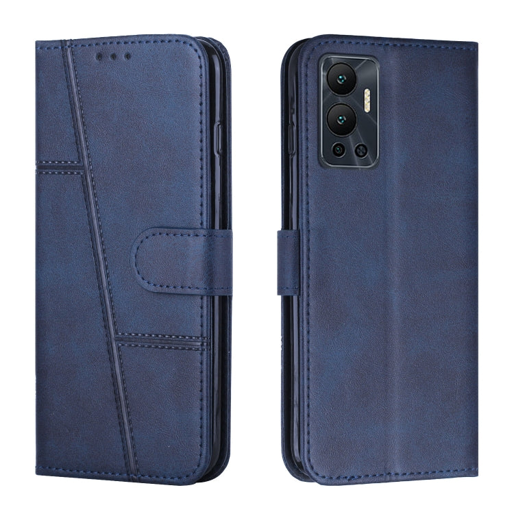 For Infinix Hot 12 Stitching Calf Texture Buckle Leather Phone Case