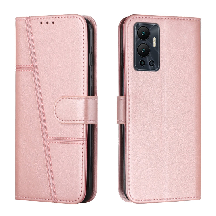 For Infinix Hot 12 Stitching Calf Texture Buckle Leather Phone Case
