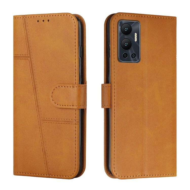 For Infinix Hot 12 Stitching Calf Texture Buckle Leather Phone Case
