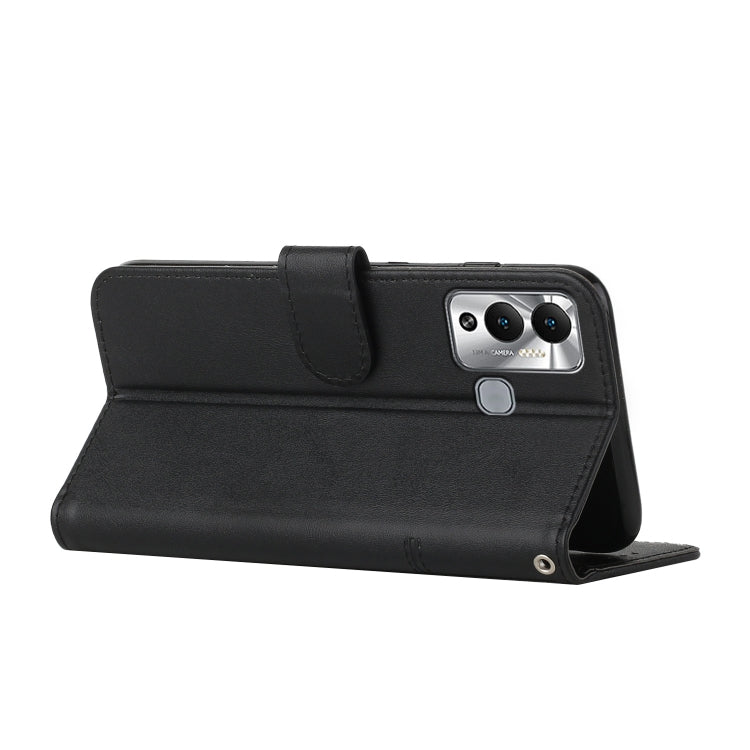 For Infinix Hot 12 Play Stitching Calf Texture Buckle Leather Phone Case