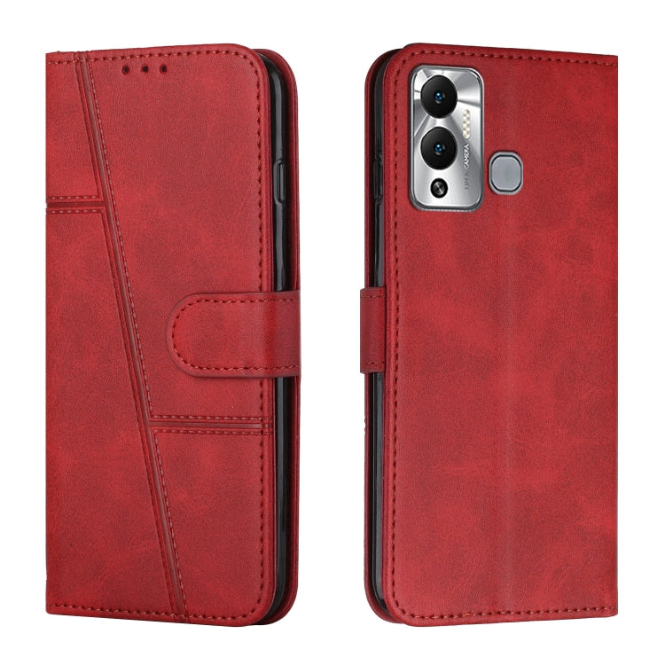 For Infinix Hot 12 Play Stitching Calf Texture Buckle Leather Phone Case
