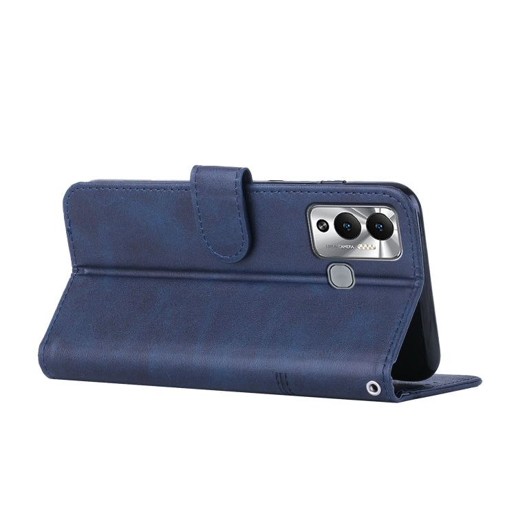 For Infinix Hot 12 Play Stitching Calf Texture Buckle Leather Phone Case
