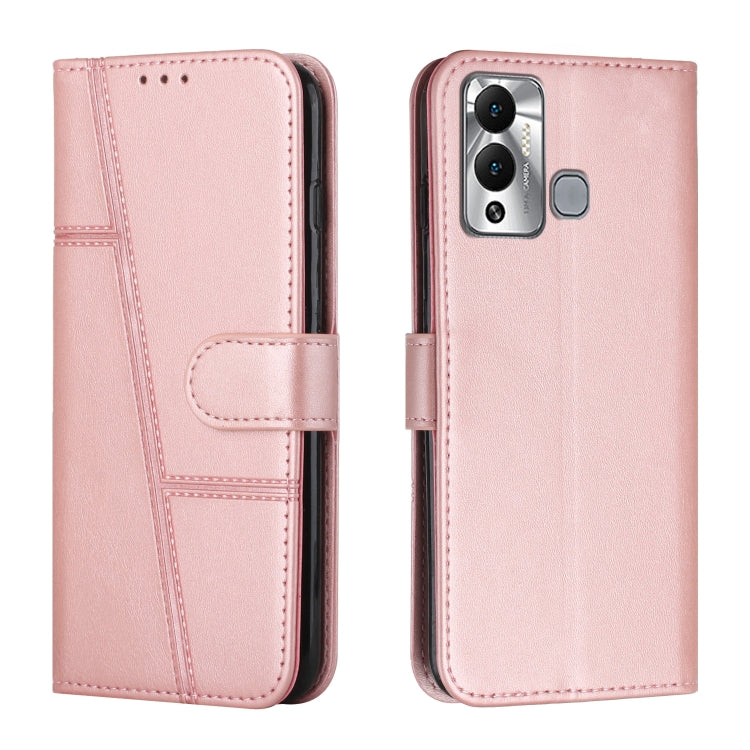 For Infinix Hot 12 Play Stitching Calf Texture Buckle Leather Phone Case